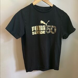 Puma Black and Gold Short Sleeve Tees